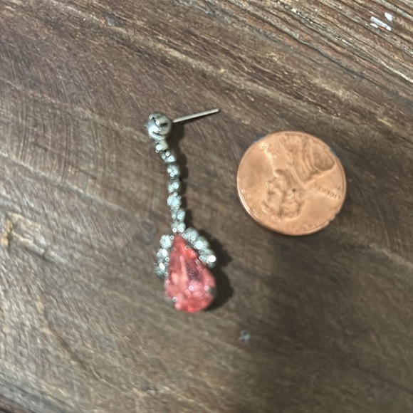 Pink Rhinestone Necklace/Earring Set - Picture 4 of 5